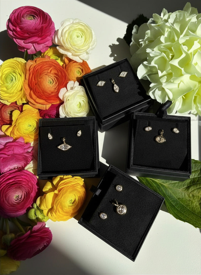 Mother's Day Gift Ideas: Mom and Daughter Hug. 14K Gold Padlock Charm Lock engraved with a Heart