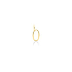 14K Recycled Yellow Gold Number zero Charm 