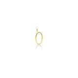 14K Recycled Yellow Gold Number zero Charm 