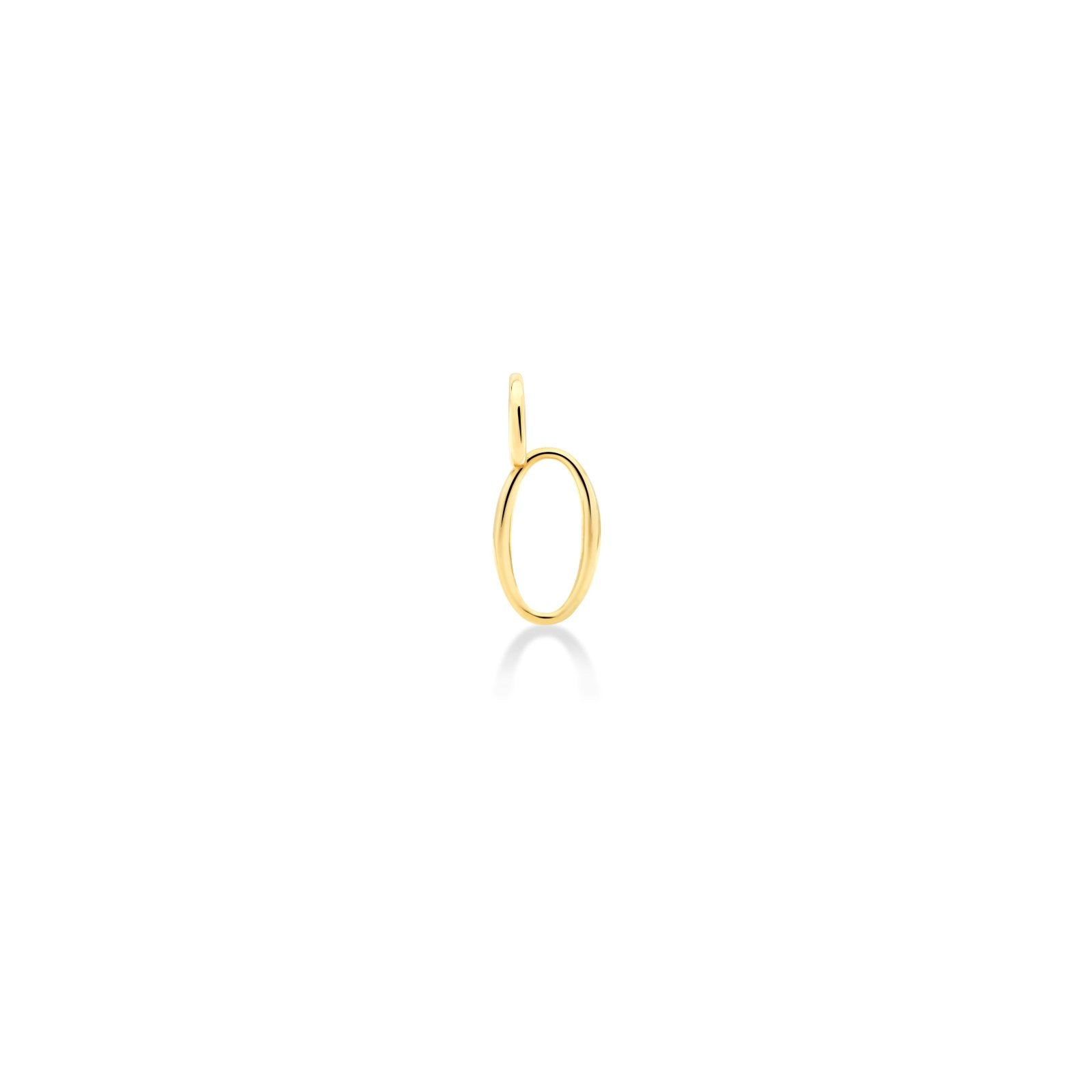 14K Recycled Yellow Gold Number zero Charm 