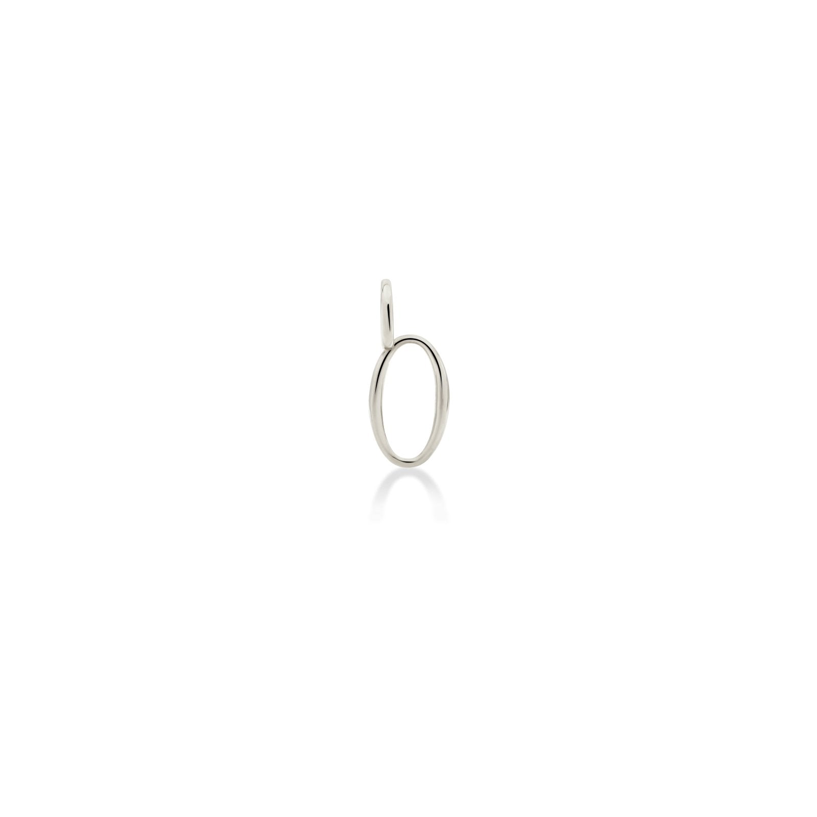 14K Recycled White Gold Number 1 Charm 