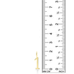 14K Recycled Yellow Gold Number 1 Charm on a white background
