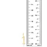14K Recycled Yellow Gold Number 1 Charm on a white background