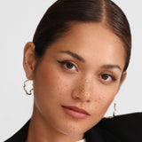 Gold ripple hoops