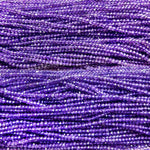 2mm faceted slim gemstone necklace swatch in Amethyst