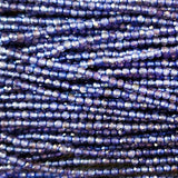 2mm faceted slim gemstone necklace swatch in Iolite