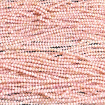2mm faceted slim gemstone necklace swatch in Pink opal