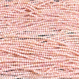 2mm faceted slim gemstone necklace swatch in Pink opal