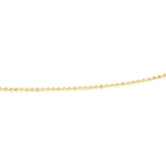 14k gold Diamond Cut Bead Chain Necklace