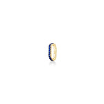 14K gold Small Sapphire Charm Lock on a white background