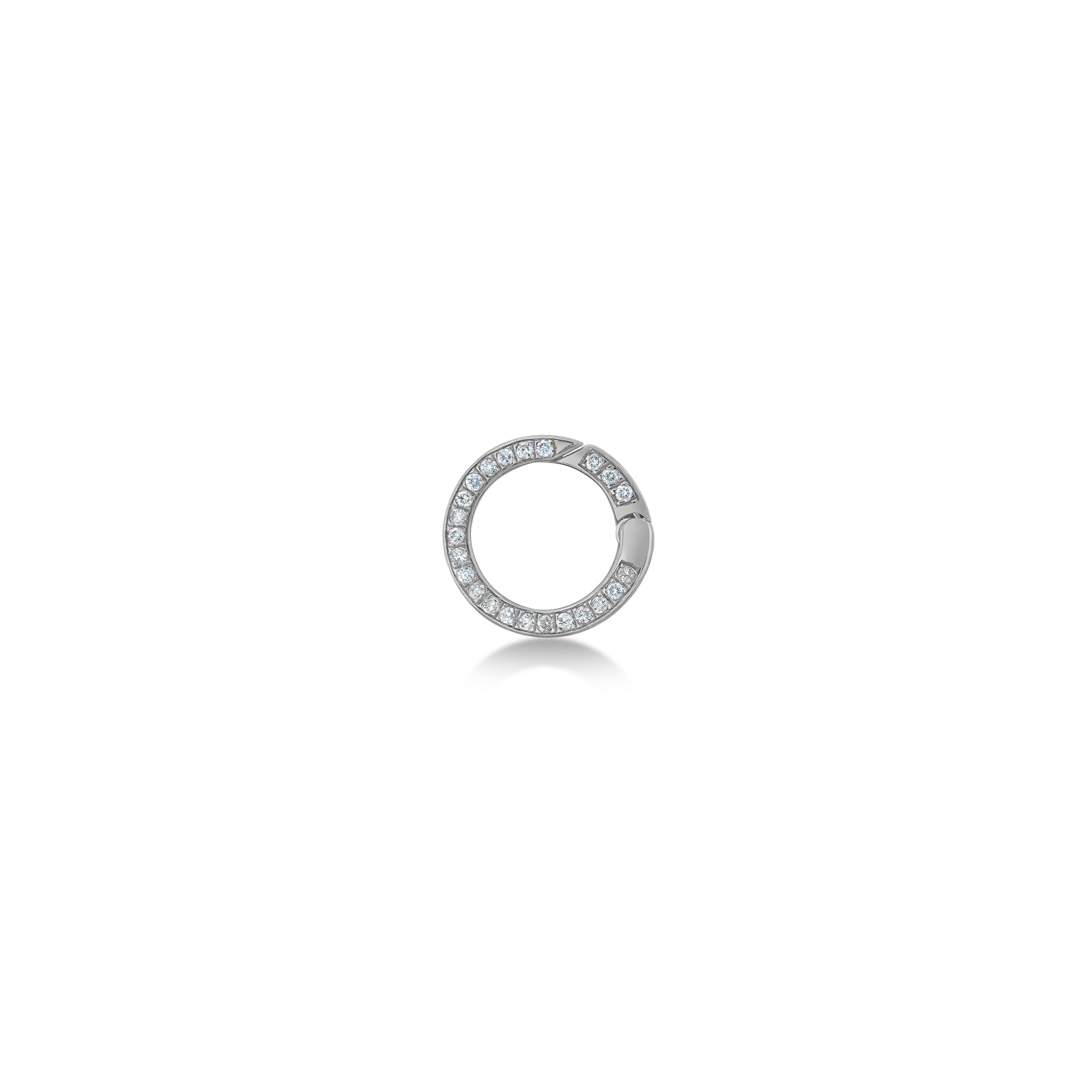 Round Pavé Face Charm Lock