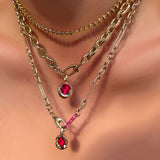 Small Ruby Charm Lock
