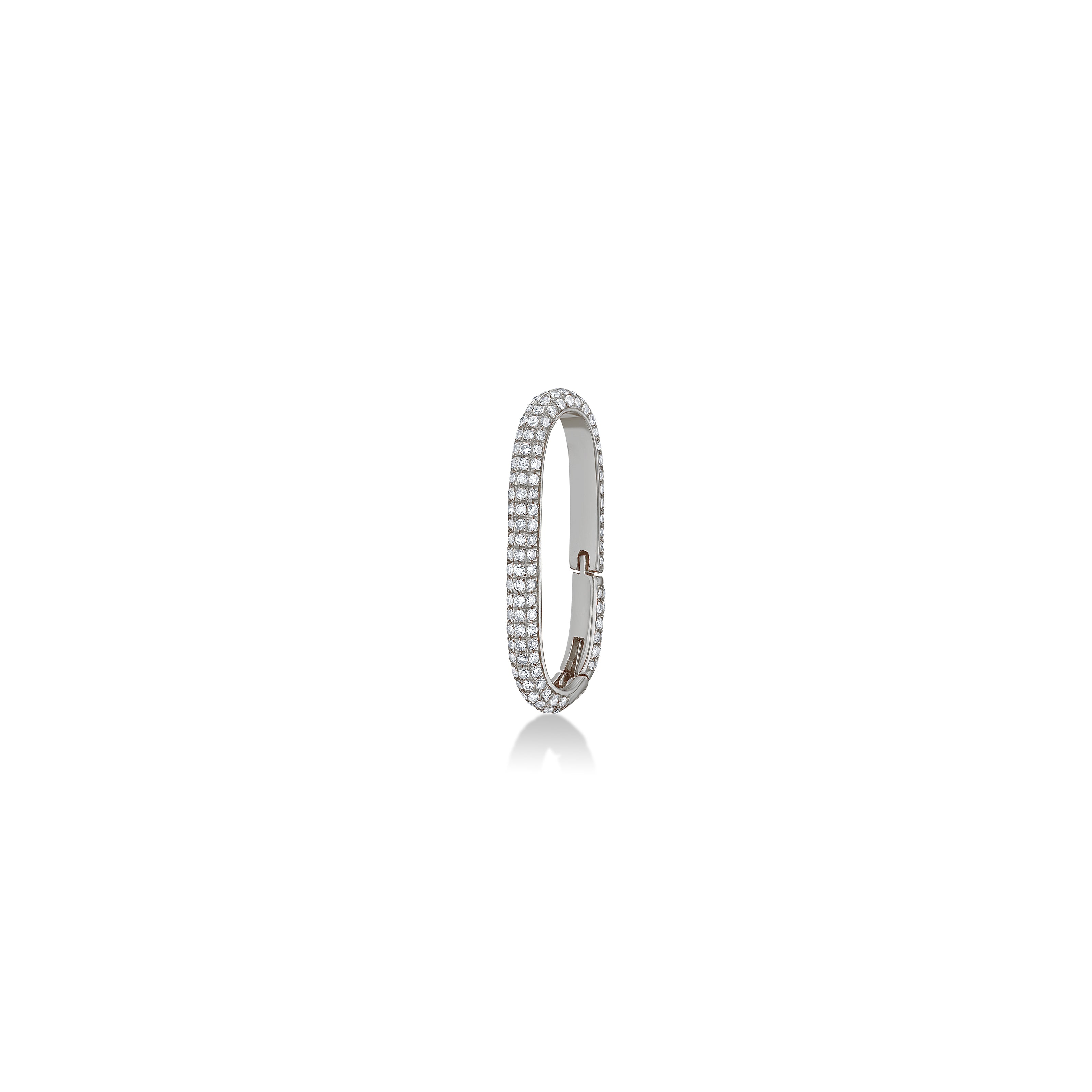 Pavé Oval Charm Lock
