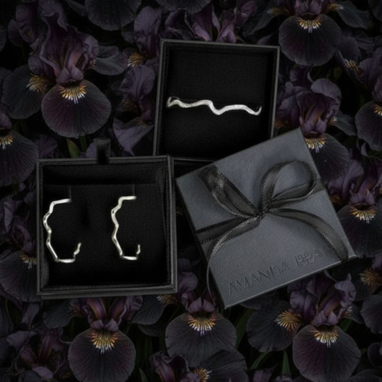 Ripple bundle black irises