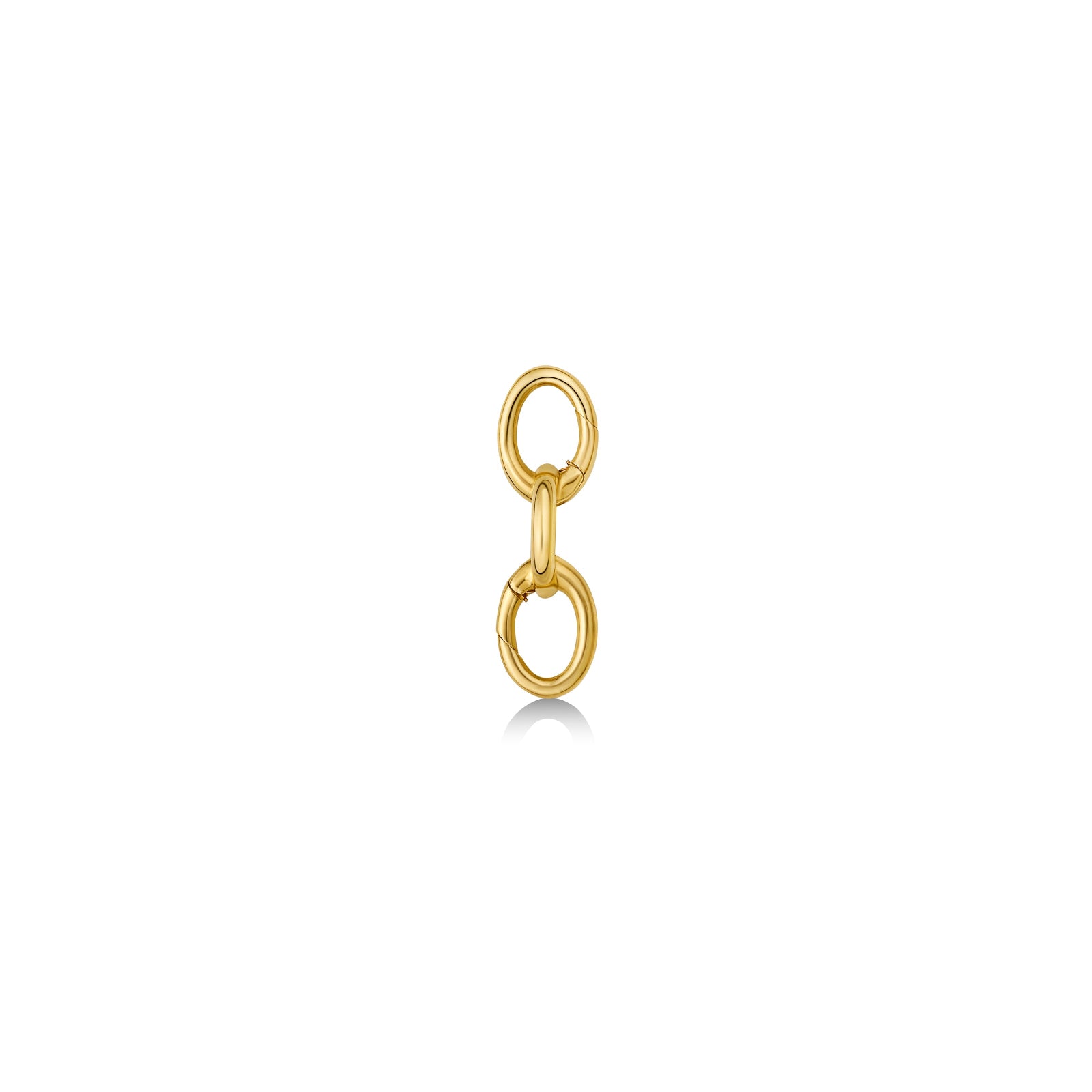 Triple Link Charm Lock side view on white background.