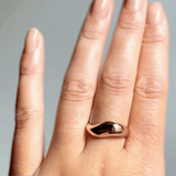 14K recycled gold Molten Ring GIF