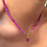 Small Ruby Charm Lock