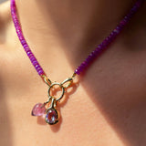 Beaded Round Charm Lock
