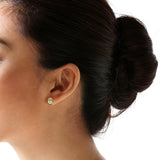 14k gold Molten Knot Stud with Gemstone