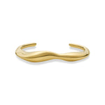14k recyled Gold Molten Cuff Bracelet, pictured on a white background