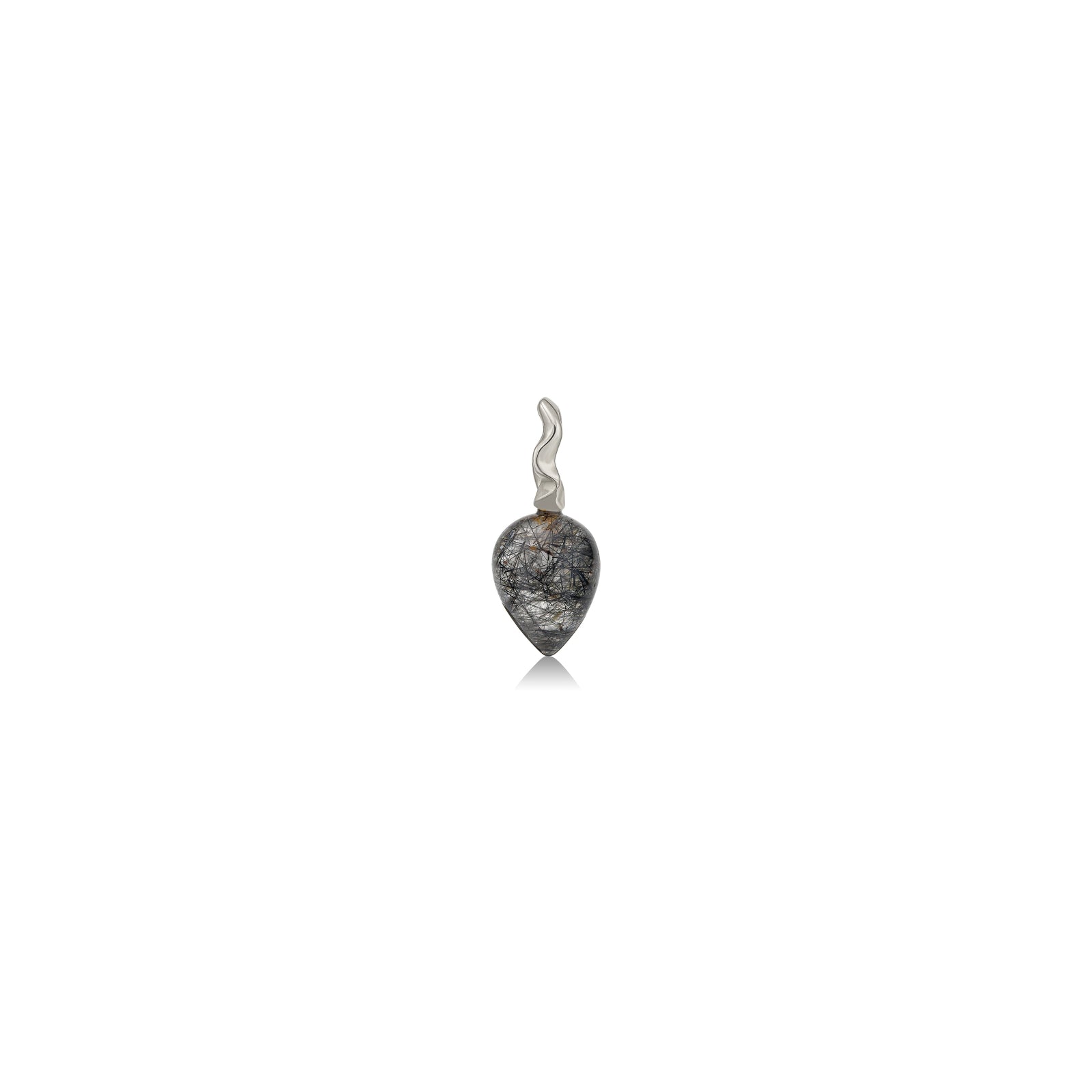Rutilated Quartz Drop Charm