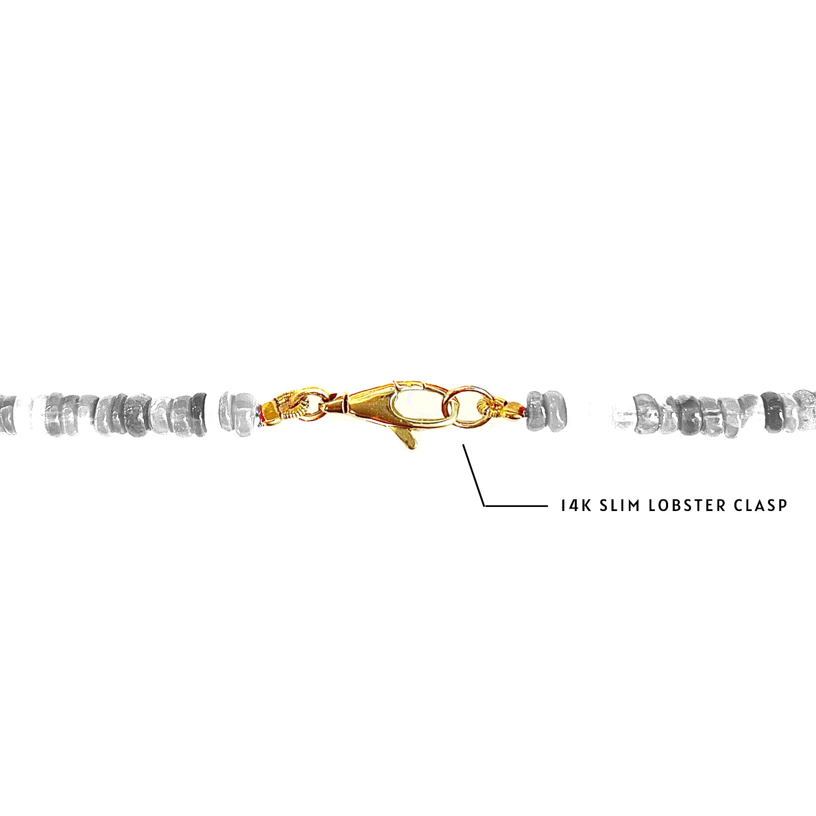 14K Gold slim lobster clasp with gold jump ring 