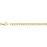 14k gold lobster clasp with two inch extender on a white background