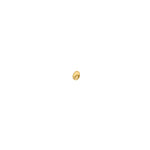 Liquid 14K Recycled gold round small molten stud earring on white background
